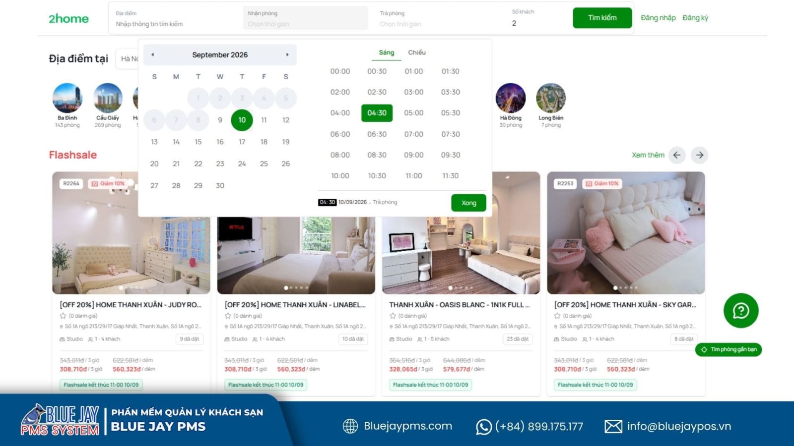 app đặt phòng theo giờ 